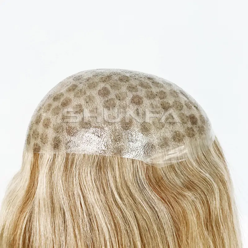 Custom order - Full skin single knot Vrigin human hair replacement For Women